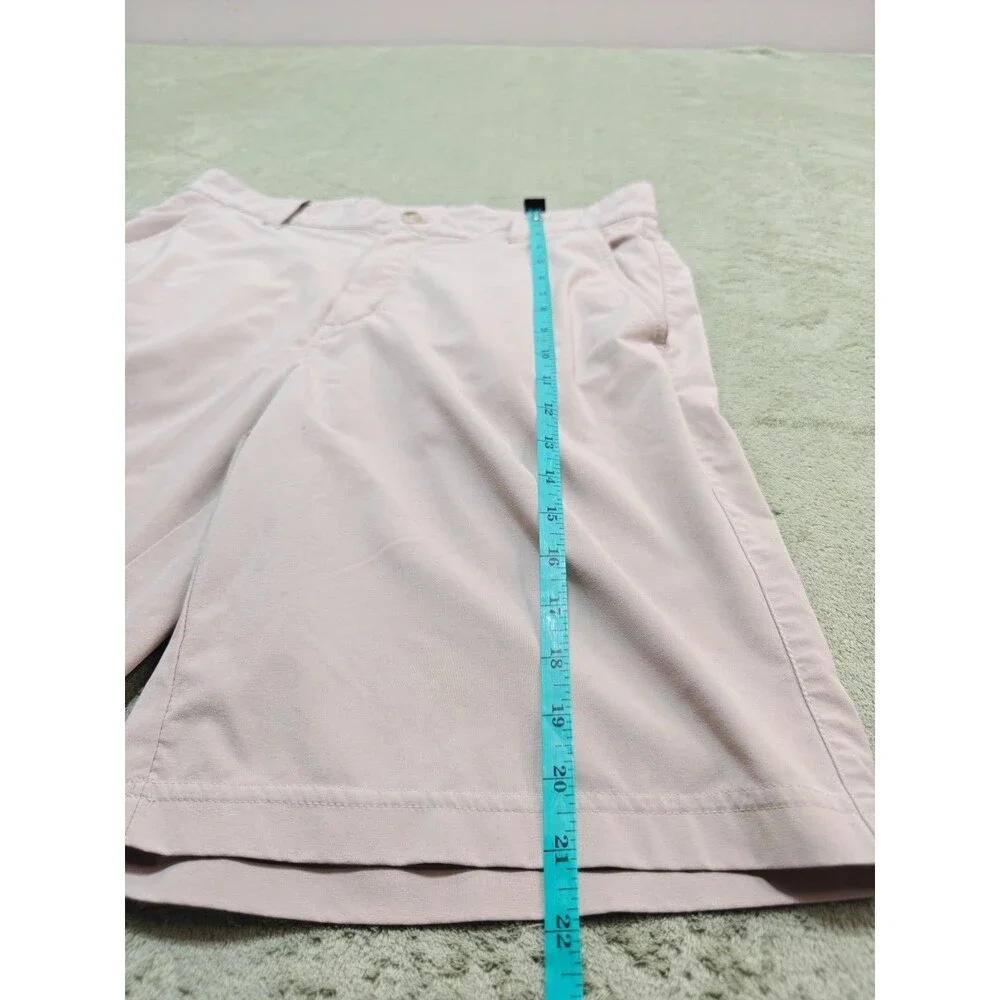 Columbia PFG Omni Shield Mens Sz 34 Beige Khaki Fishing Shorts 10 Inseam Pockets